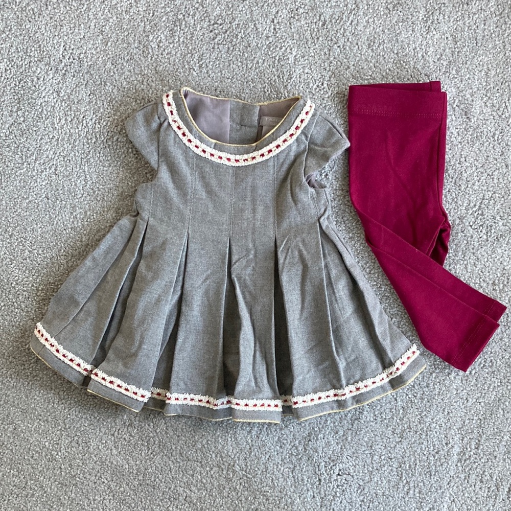 Tahari Baby NWOT- Dress with leggings - 0-3 months